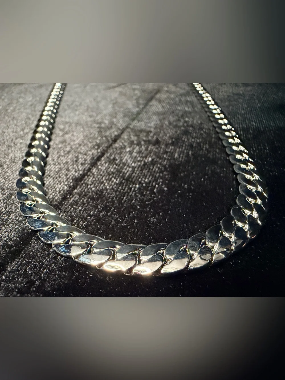 Miami Cuban 22in 8MM Italy 925 Stamped silver filled necklace w/box lock RARE
